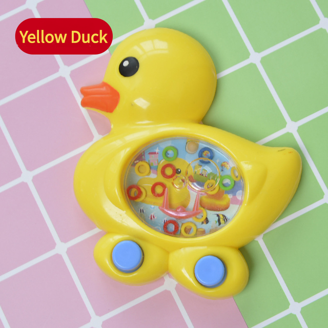 Loop Game Machine Cartoon Yellow Duck/Long/Crescent Small Game Machine Mini Handheld Nostalgic Children's Toy Random Color