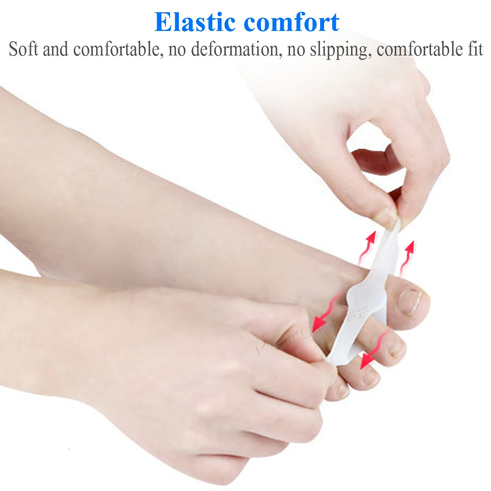 Silicone Toe Corrector Gel Protector Toe Separator Hallux Valgus Pedicure Tools Foot Care Corrector For Toes Inserts Pad