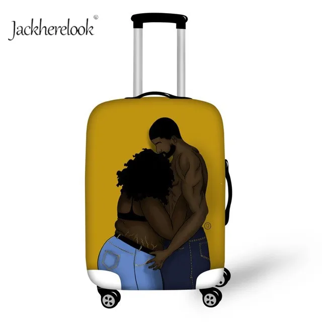 R3069 Jackhereluk Cool Afro Africn Girl Печать багажная сумка защитный чехол черный Amecian женский дизайн чемодан сумка чехол Пыленепроницаемая сумка - Цвет: R3069