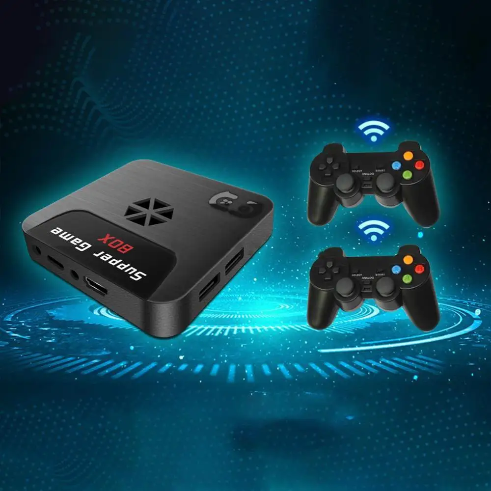 X5 Video Games Console Mini TV Box for PSP Built-in 9000+ Games For 3D Shooting Tekken Arcade PS Gaming With 2 Joystick Gamepad
