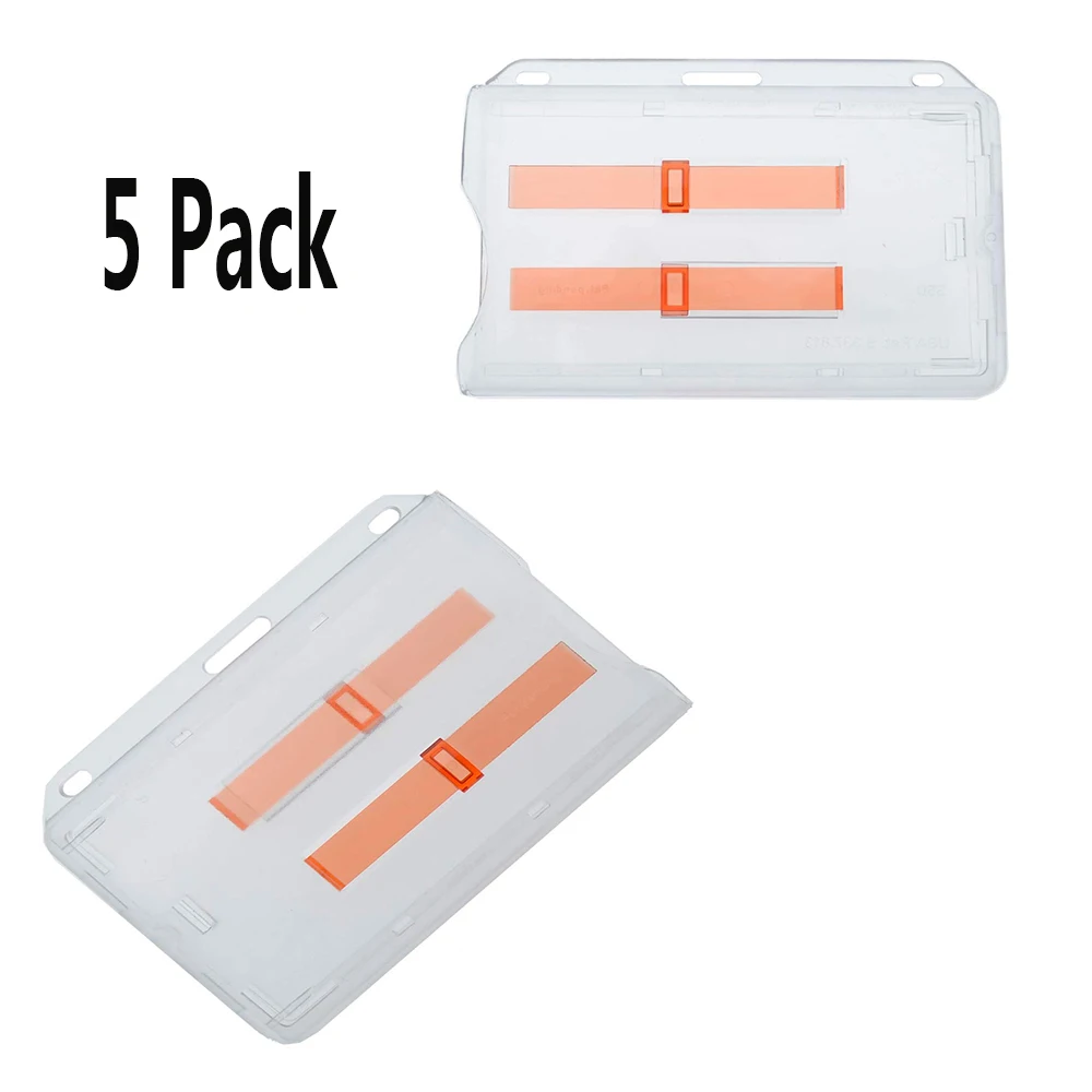 ID badge holder double sided with two slider 