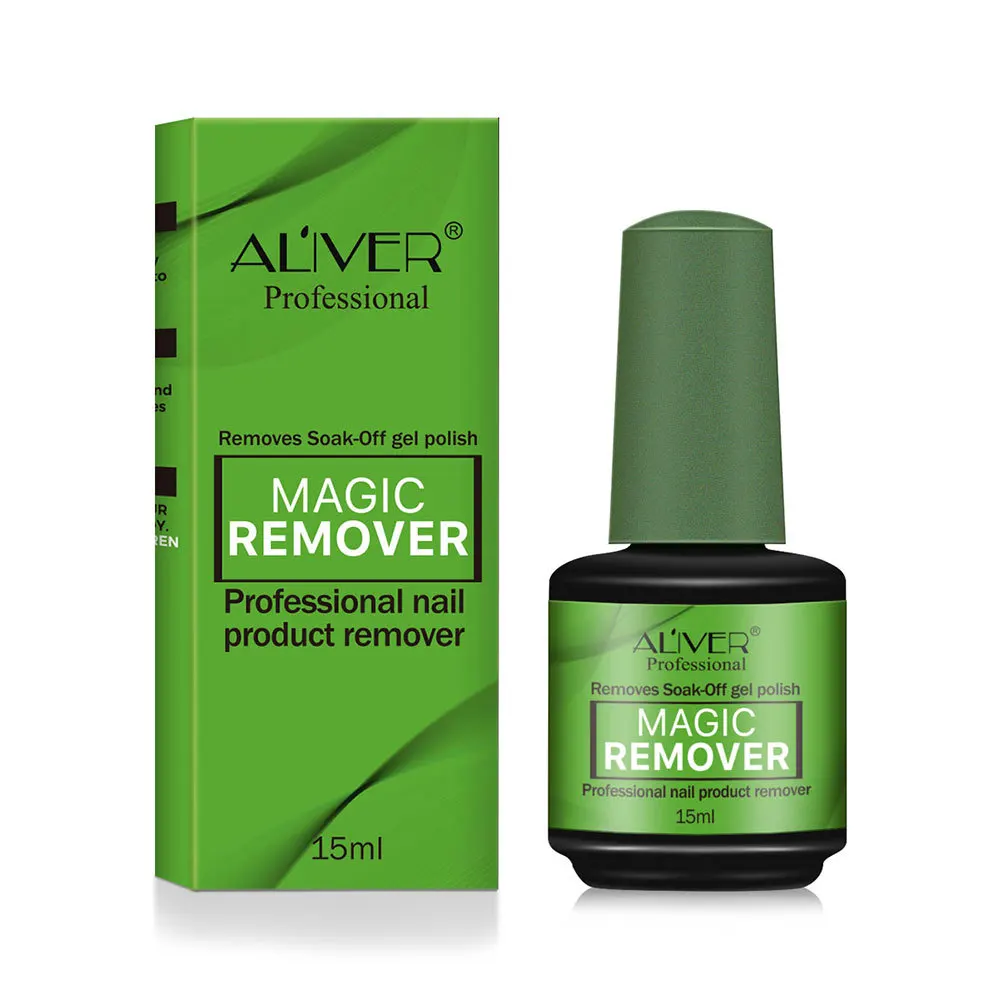 ALIVER Magic Remover средство для снятия лака для ногтей все для маникюра Безворсовая салфетка Очиститель ногтей обезжириватель УФ-средство для снятия гель-лака