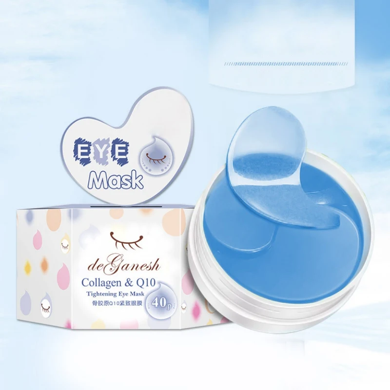 Blueberry 40pcs/box Anti Aging Moisturizing Eye Pads Gel Sleep Patches Eye Mask Collagen Gold Masks Eye Patches Dark Eyes Eyes Masks - Цвет: Blueberry