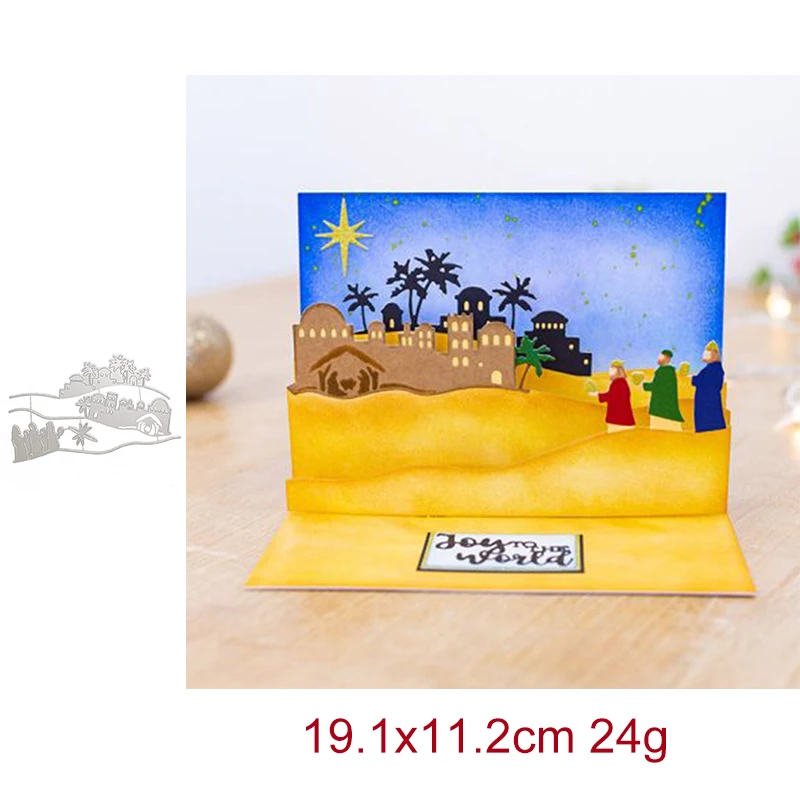 

New Believer A Bethlehem Scene Metal Cutting Die Mould Scrapbook Decoration Embossed Photo Album Card Making DIY Handicrafts