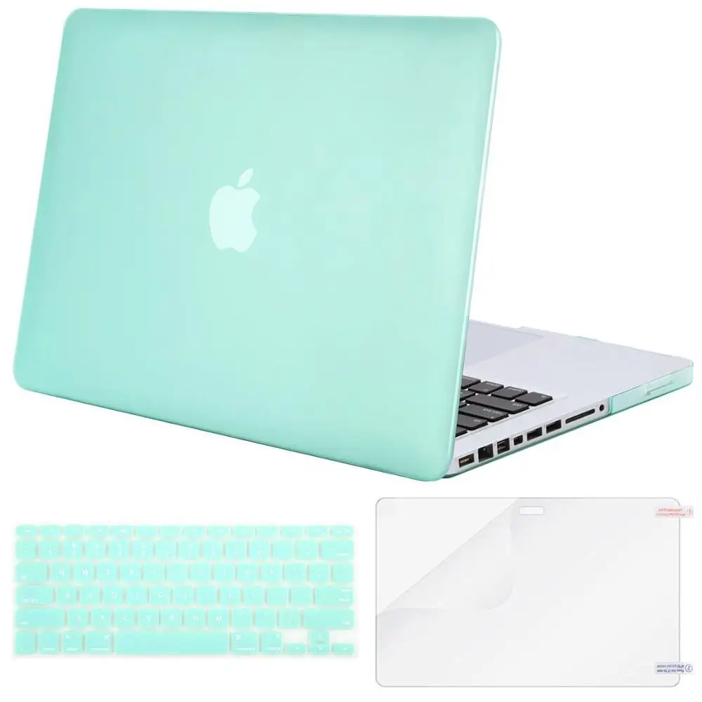 Mint Green Чехол MOSISO для Macbook Pro 13 дюймов, чехол для ноутбука Macbook Pro 13 CD Drive A1278 2008-2012+ силиконовый чехол для клавиатуры - Цвет: Mint Green