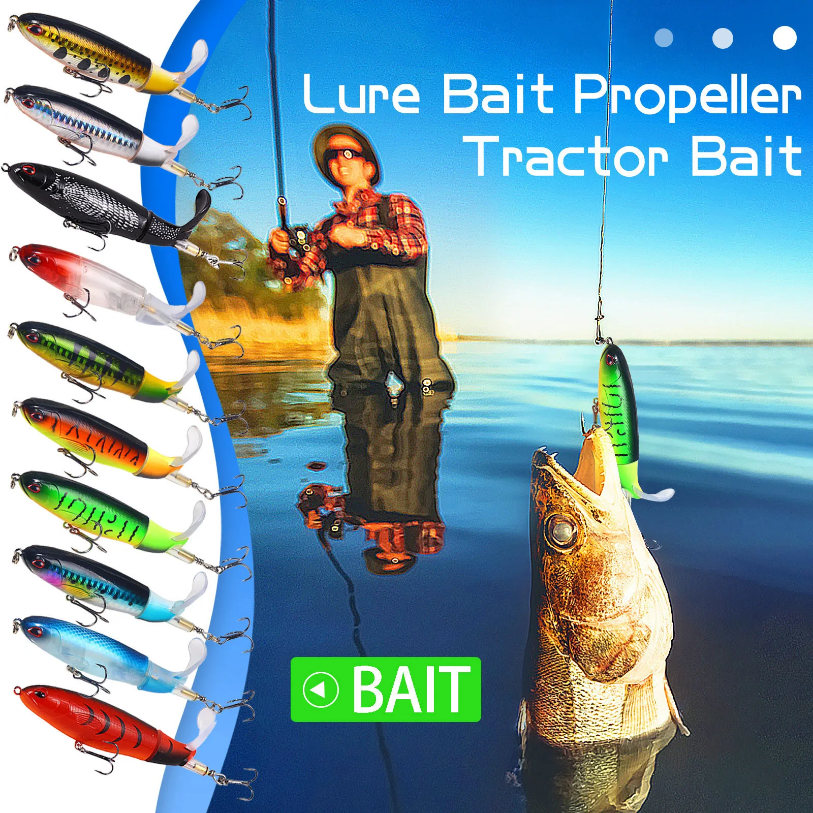 Leurre souple 1 шт. Whopper Plopper рыболовные приманки 10 см 13g пропеллер трактор искусственная