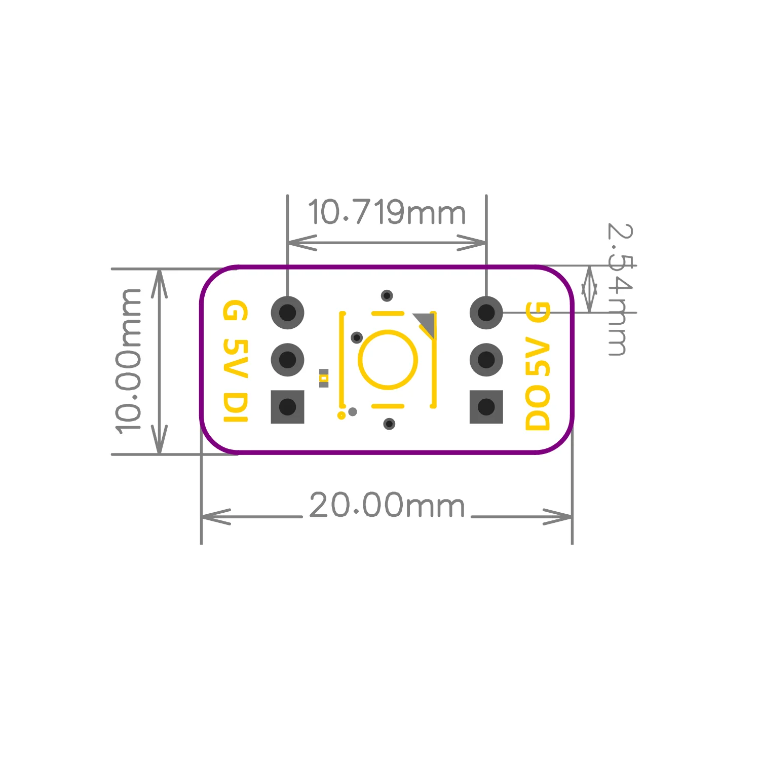 WeAct WS2812 One Pixel RGB Fpc Module 5V 5050 Mini Colour 8bit 1x1