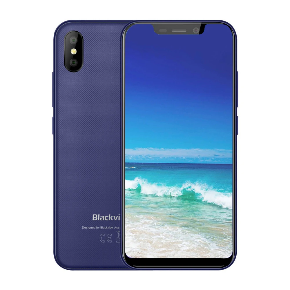 Blackview A30 5," смартфон ГБ 2 ГБ+ 16 Гб MTK6580A четырехъядерный 19:9 полный экран Android 8,1 Dual SIM Face ID мобильный телефон 3G - Цвет: dark blue