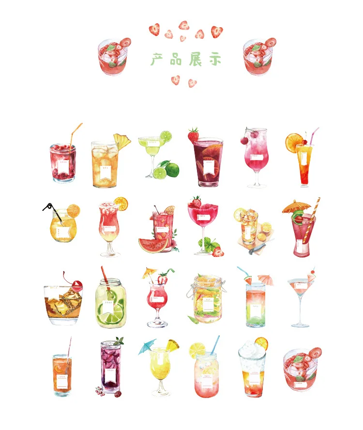 28 листов/Набор летний сок, напиток форма открытка поздравительная открытка подарок на день рождения открытка с сообщением канцелярские принадлежности