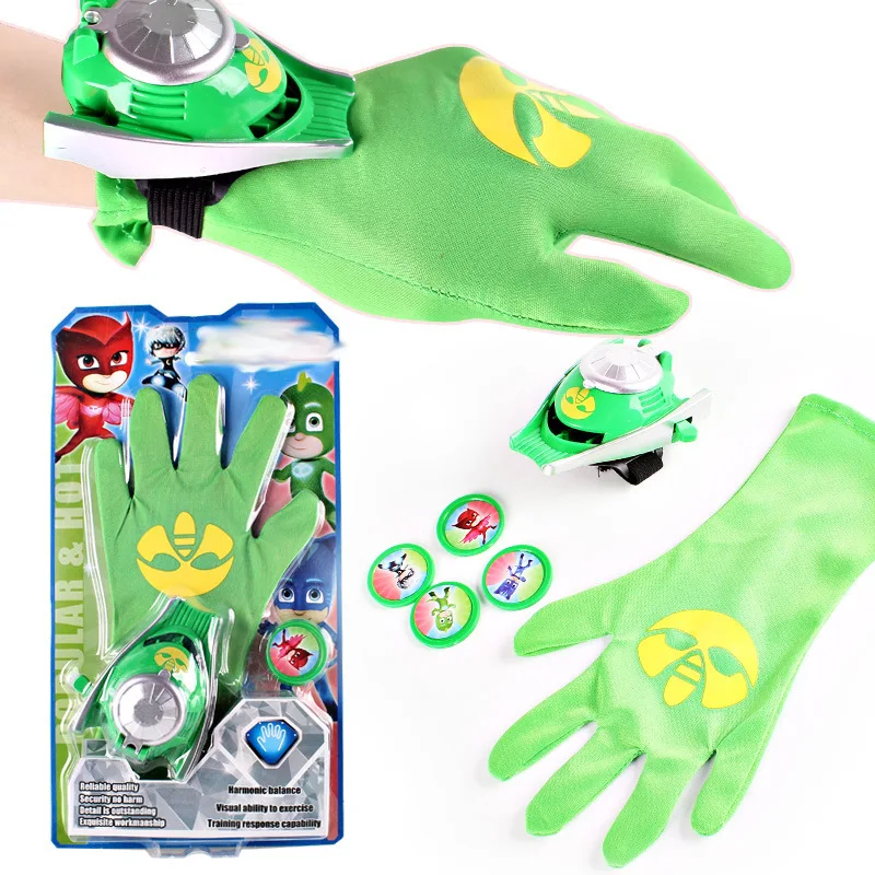 PJ Masks launcher игрушка детская пижама костюм для выступлений Карнавальная одежда часы детские игрушки подарки для детей - Цвет: green2