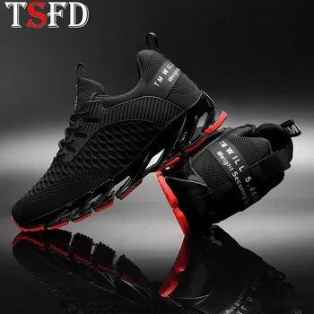 

Plus Size Men's Sneaker Man Sport Shoes Fly Weaving Running Shoe Blade Sports Shoes for Men Jogging Shoes Black Tennis Shoes C13