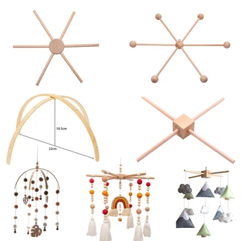 Morso morso 1 set bambino gancio in legno mobile culla gancio telaio letto campana per neonato accessori artigianali fai da te giocattolo per bambini articoli per bambini