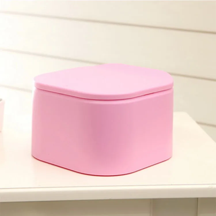 Симпатичная квадратная настольная мусорная корзина пуш типа с поп крышкой Kawaii