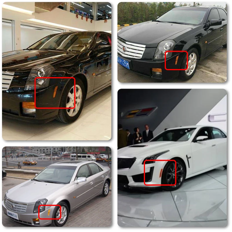 2 шт. дым/прозрачный для Cadillac CTS/CTS V 2003-2007 светодиодный передний боковой габаритный светильник Поворотная сигнальная лампа