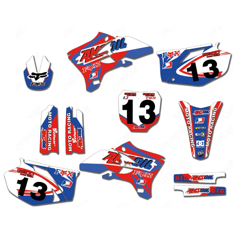 

for YAMAHA YZF250 YZF450 2003 2004 2005 New Full Graphics Decals Stickers Custom Number Name Glossy Bright Stickers Waterproof