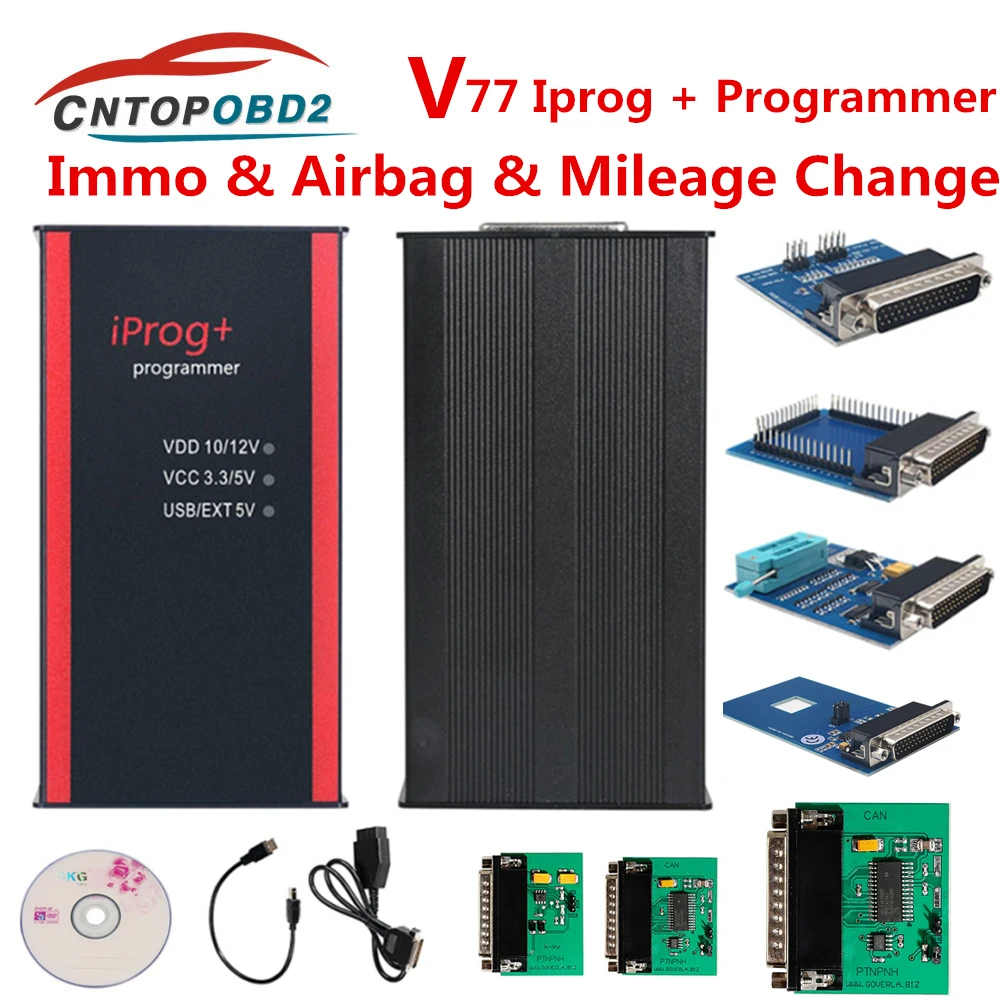 Iprog Full Set V77 Iprog Pro Porgrammer бесплатное обновление поддержка IMMO коррекция пробега сброс подушки безопасности до года Замена Carprog/Digiprog - Цвет: Iprog Full Set