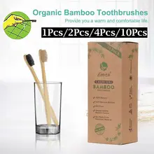 1Pcs/2Pcs/4Pcs/10Pcs Beautiful Wood Eco Friendly Durable Oral Care Soft Medium Brushes Teeth Protector Bamboo Toothbrush