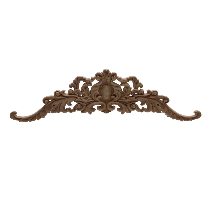 Onlay Wood Mouldings Wood Applique Carved Unpainted Leaves Flower Rubber Corner Furniture ornament crafts,wooden figurine crafts,glass fruit pendants