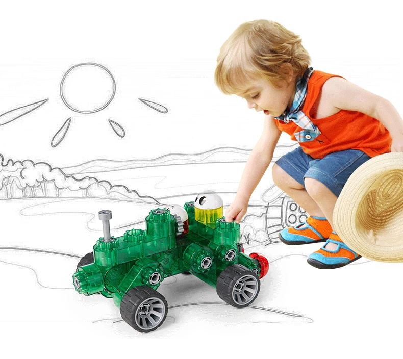 Швейцария kiditec фермер средний большой стерео сборка гибкие вставленные строительные блоки Обучающие игрушки для девочек и мальчиков