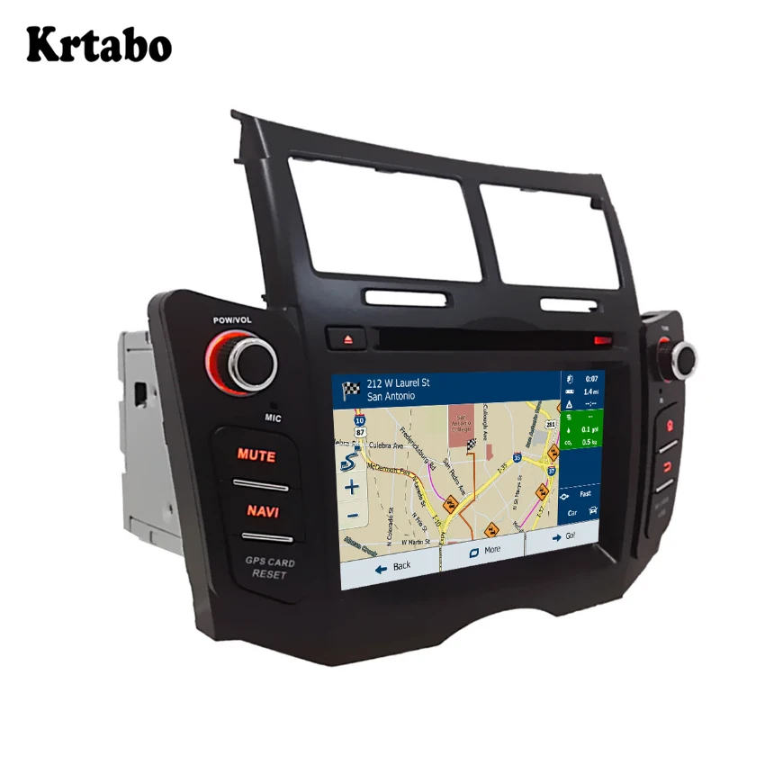 For Toyota Yaris 2005-2011 Android smart car navigation reversing image control screen one machine recorder support DVD
