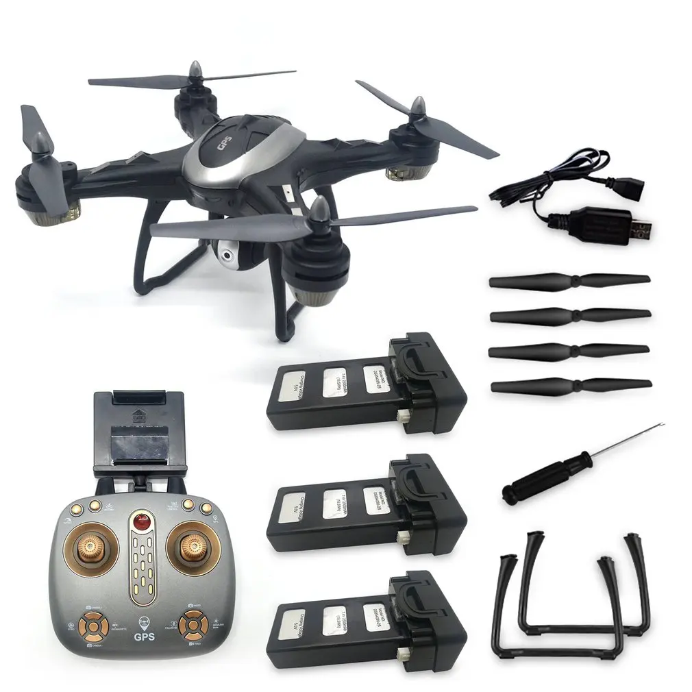 LH-X38G Дрон с двойным gps wifi FPV Дрон с 1080P HD камерой Дистанционное управление вертолет RC Квадрокоптер+ рюкзак профессиональный Дрон - Цвет: 720P grey 3battery