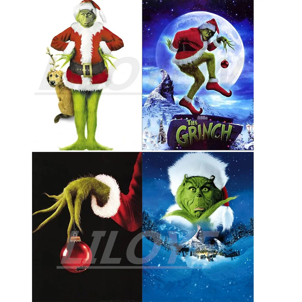 Как украшено Рождество Grinch! Алмазная 5D картина сделай сам картины Grinch мозаика 3D