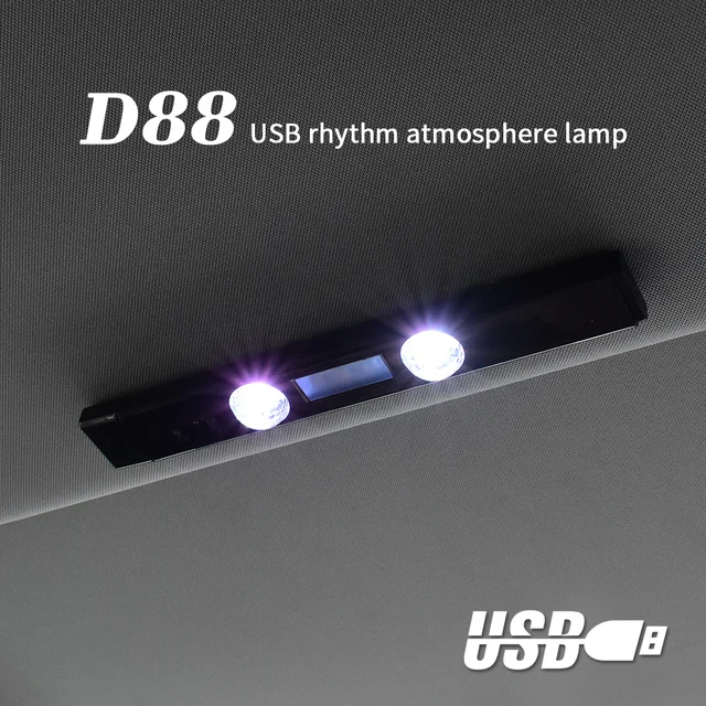 LED Car Atmosphere Lamp Wireless Voice Control RGB Roof Star Light USB Charing Auto Interior Decorative