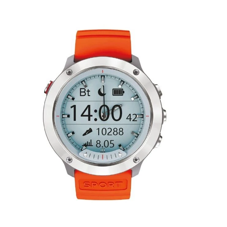 Смарт часы GEOZON G SM03SVR Hybrid Silver (Black + orange strap)|Смарт-часы| |