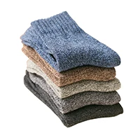  5 Pairs Thick Men's Socks Wool Cashmere Autumn Winter Warm Sports Men Fluffy Socks For Male Random Color Wholesale Japan Style 