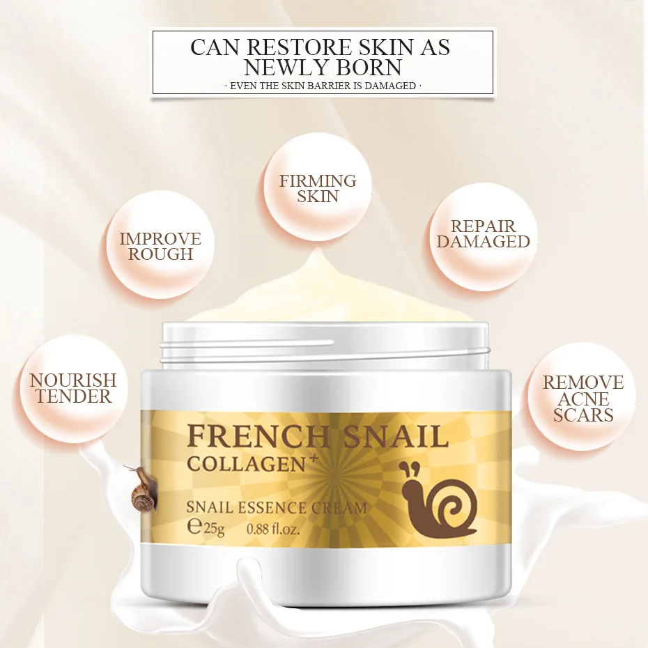 Snail Collagen Face Cream Anti-Wrinkle Anti-Aging Whitening Hyaluronic Acid Moisturizing Lifting Firming Nourishing Skin Care | Красота и