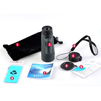 

BIJIA 10x42 Monocular HD High-definition Wide-angle Low-light Low-light Night Vision Pockets Spectacles Non-Infrared Telescope