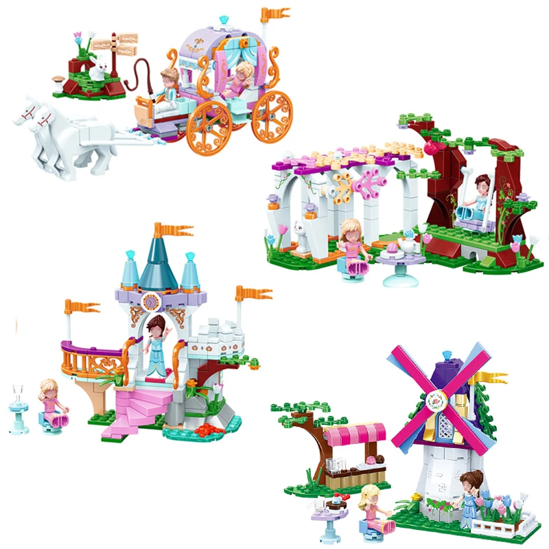 

City Girl Group Castle Windmill Building Block Compatible Legoingly Friend Girl Princess Brick Educational Toy Christmas Gift