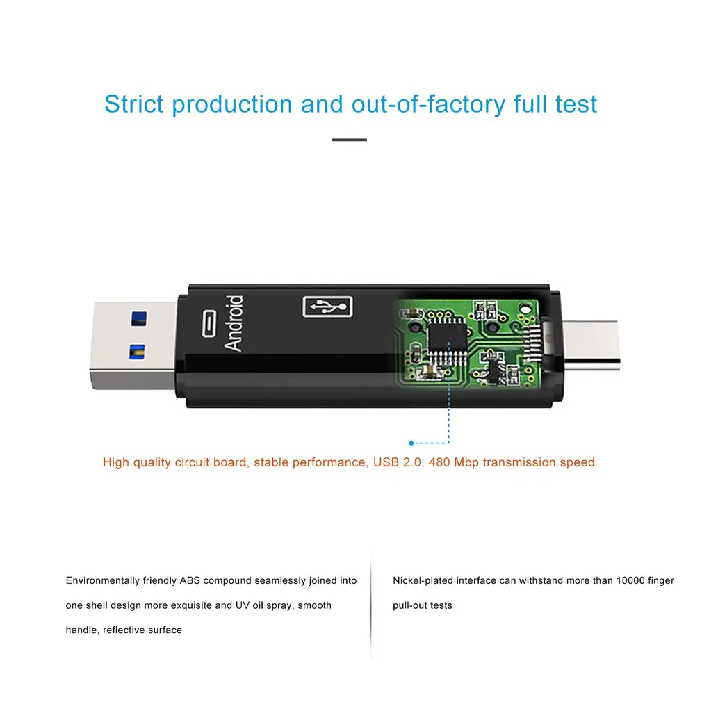 5 в 1 USB 3,0 type C/USB/Micro USB SD TF считыватель карт памяти OTG адаптер разъем Высокоскоростной считыватель карт памяти