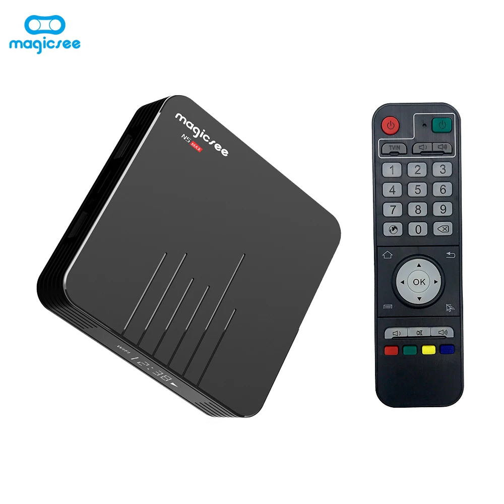 Magicsee N5 Max Smart Android 9 0 TV Box S905X3 Cortex-A55 Quad Core 64 Bit 2 4G &amp 5G WiFi 4K VP9 декодирование Miracast Media Player