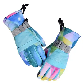 

Adult Children Unisex Winter Waterproof Thicken Warm Touch Screen Snow Gloves Camouflage Printed Snowboard Ski Non-Slip Mittens
