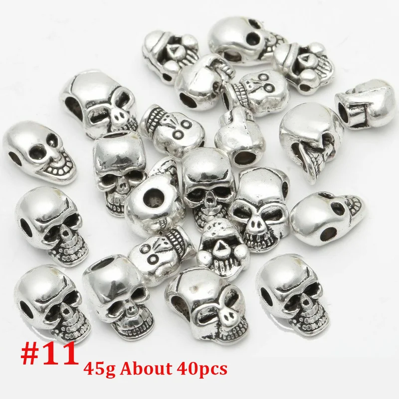 20pcs Tibetan Silver Skull beads for jewelry making 19*12mm