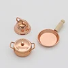 Simulation 1/12 Scale Dollhouse Miniature Frying Pan Cooking Pot Kettle Cookware Cooking Micro Steamer Kitchen Utensils Toy 2