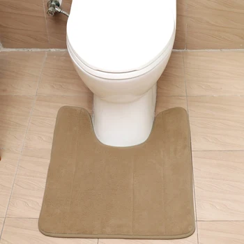 

U-shaped Bathroom Soft Pats Anti-slip Toilet Mat Floor Mat Toilet Absorbent Floor Carpets Home Decor
