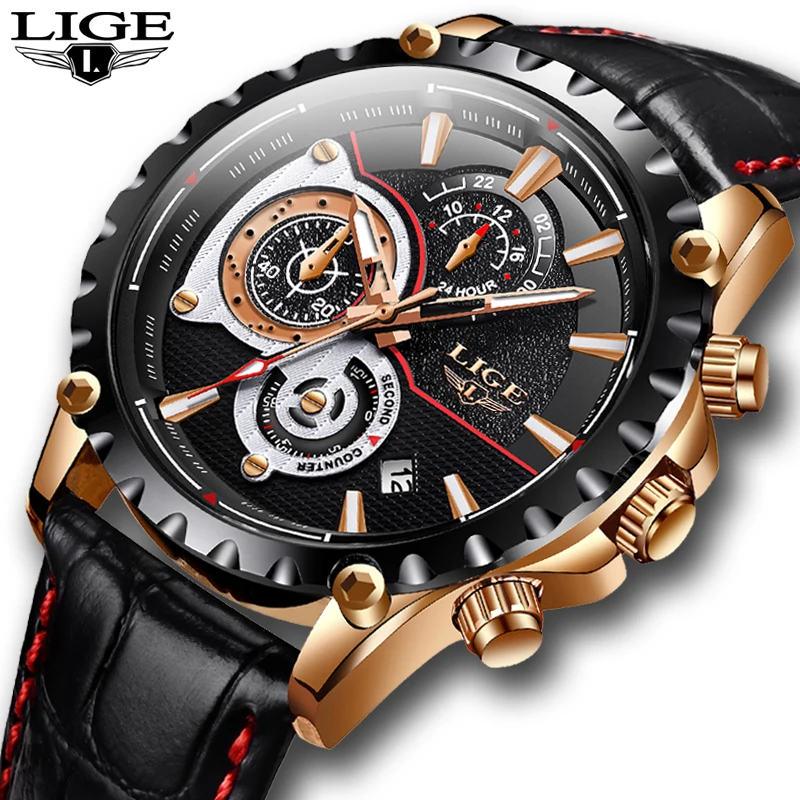 Preise 2020 LIGE Uhr Männer Mode Quarz Armee Military Herren Uhren Top Brand Luxus Leder Wasserdichte Sport Uhr Relogio Masculino