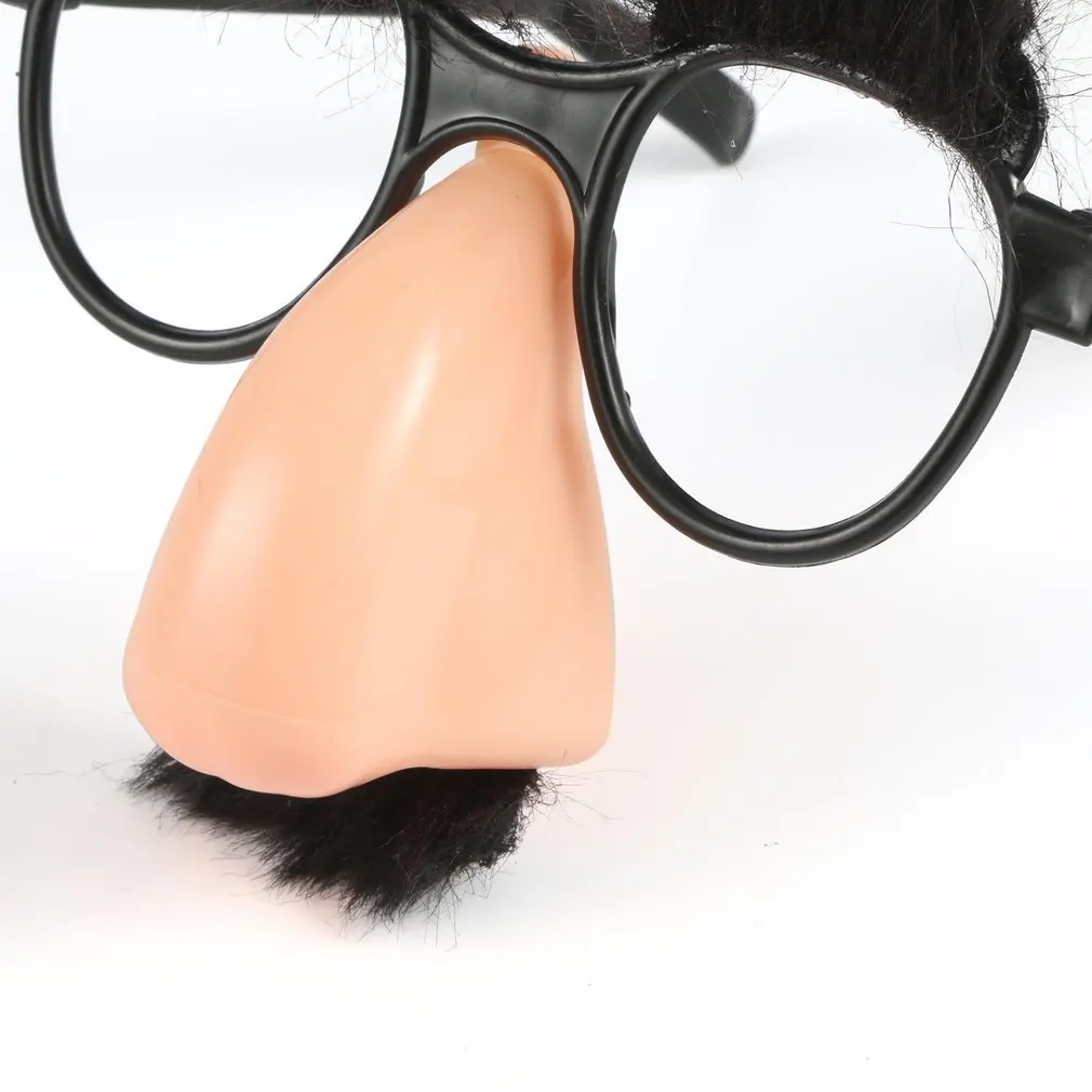Hot 1Pcs Fake Nose Eyebrow Mustache Clown Fancy Dress up Costume Props Fun Party Favor Glasses Drop Shipping Hot Selling