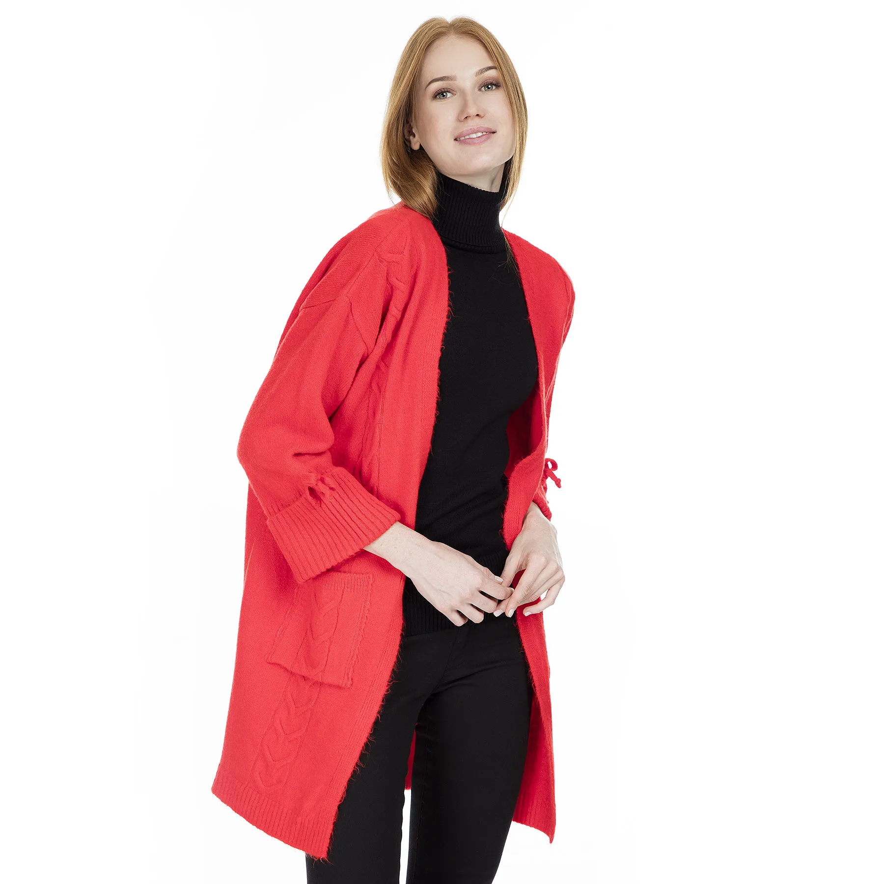 Lela Mesh Pattern Pockets Cardigan WOMEN CARDIGAN 5377205 |