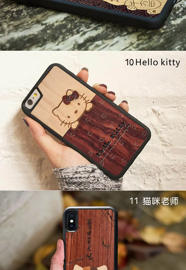 Деревянный чехол для телефона для iphone Max мальчик девочка пара Минни Пекин лицо полная посылка мягкий чехол iphone7 8 plus 6 6s xr x