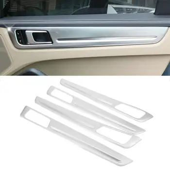 

ABS Chrome Interior Door Panel Cover Trim Accessories Fit for Porsche Cayenne 2018 2019 LHD Car Accessories