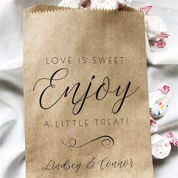 

Custom Engagement ，Bridal Shower， A New Beginning，Wedding Favor Bags, Personalized Wedding Favor Bags, Candy Buffet Treat Bags