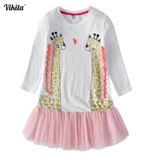 Платье принцессы для девочек VIKITA, платье с длинным рукавом, осень