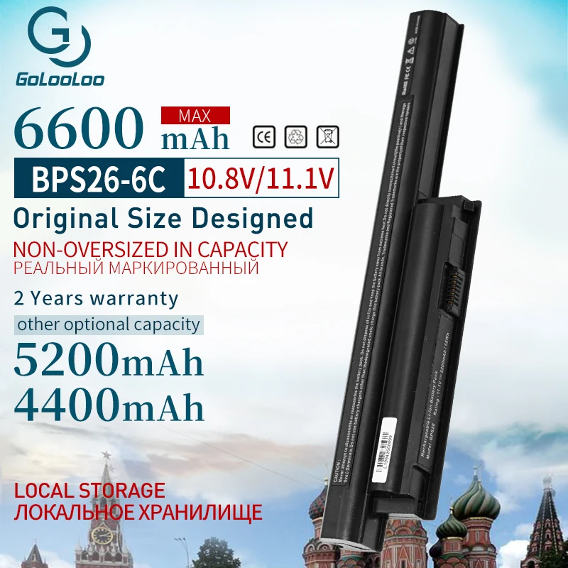 

6 Cells Battery for Sony Vaio BPS26 VGP-BPS26A VGP-BPL26 VGP-BPS26 SVE14A SVE141 SVE15 SVE17 VPC-CA VPC-CB VPC-EG VPC-EH VPC-EJ