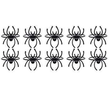 

10Pcs Napkin Ring Spider Napkin Buckle Napkin Ring Is Suitable for Halloween Ghost Festival Party Desktop Decoration
