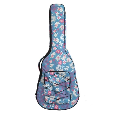 Гитарный чехол сумка акустическая 40 41 дюймов, классика народная Flattop Balladry Guitarra 10 мм цветной водонепроницаемый рюкзак для переноски Гига - Цвет: Небесно-голубой