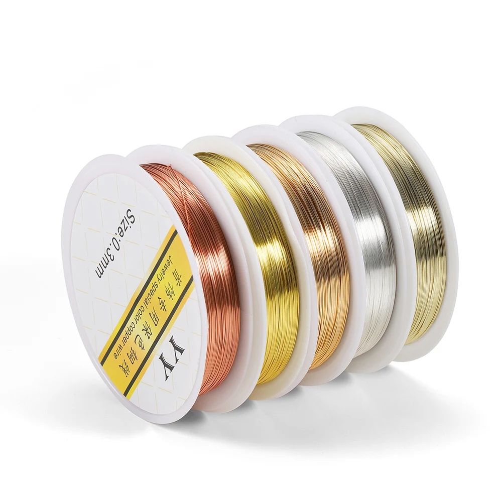

1 Roll 0.2-1.0mm High Quality Color Preserving Copper Wire Beading Cord String Findings DIY String For Jewelry Making Supplies