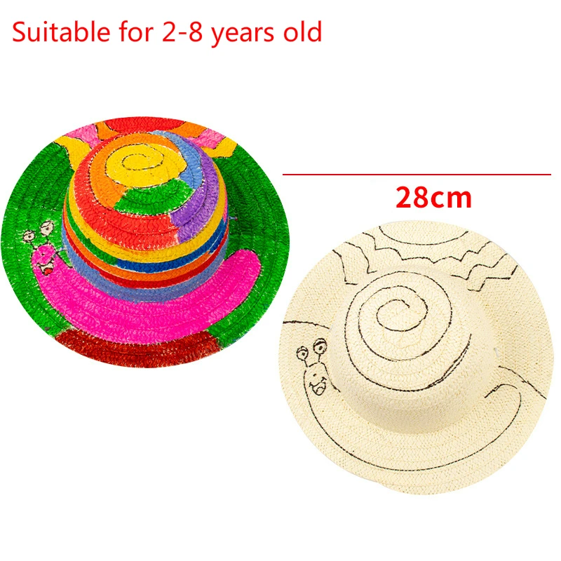 with Wire Snail Креативные соломинки для рукоделия шапки игрушки для детей Knutselen Kinderen Рисование игрушки мальчик картина с изображением девушки создание шляпа Дудл учебная игрушка - Цвет: with Wire Snail